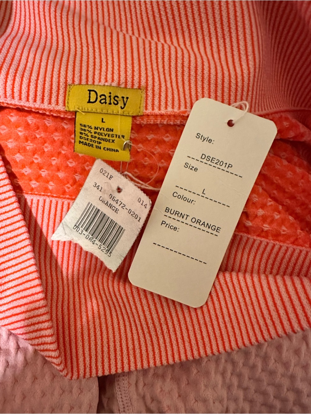 Daisy Burnt Orange Yoga set - L